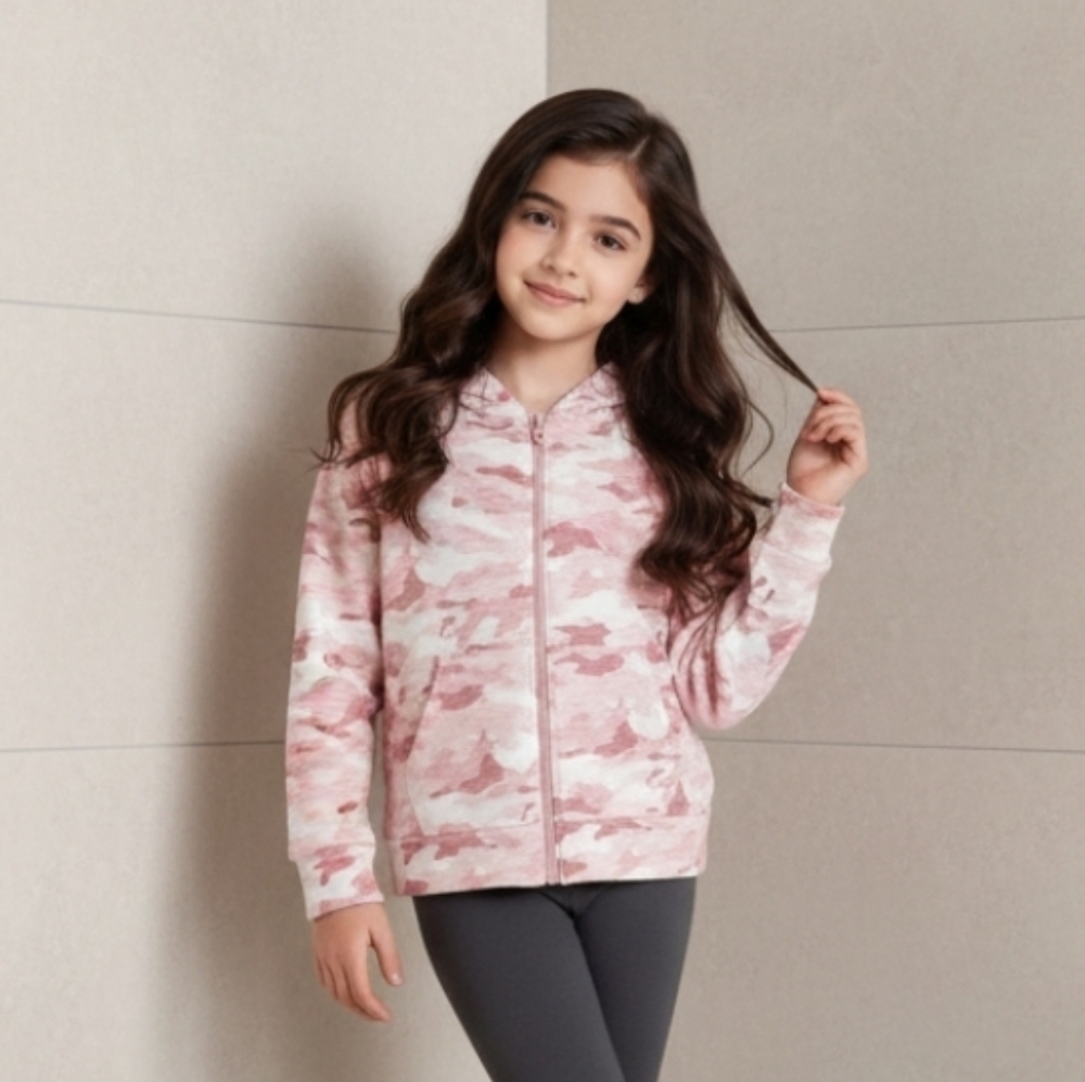 Old Navy Pink Camo Kids Hoodie Size XXL (18)
